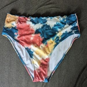 Ribbed Tye Dye Shein Bathing Suit Bottoms 0X